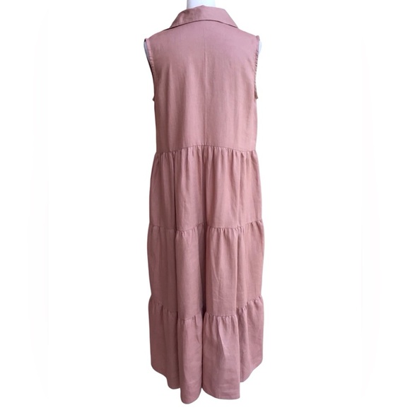 LJC Designs Handmade Linen Tiered Maxi Dress - Picture 4 of 7